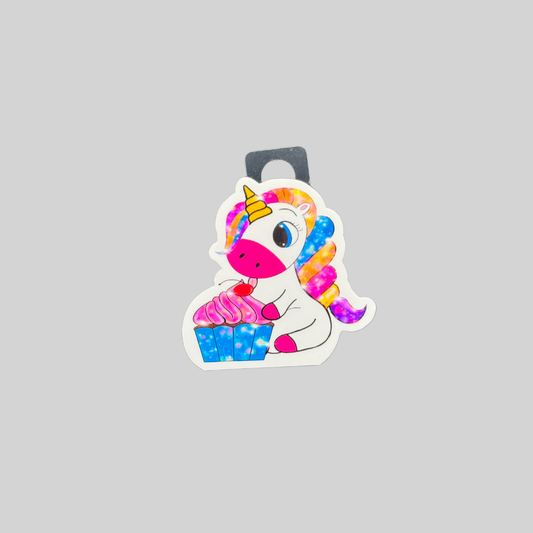 Unicorn with Cupcake Sticker