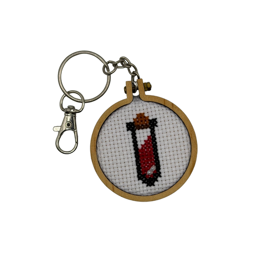 Beaded Vial Keychain