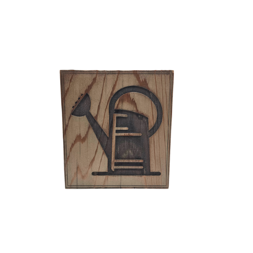 Small Laser Engraved Wood Block — Decorative Shelf Art — Multiple Designs Available