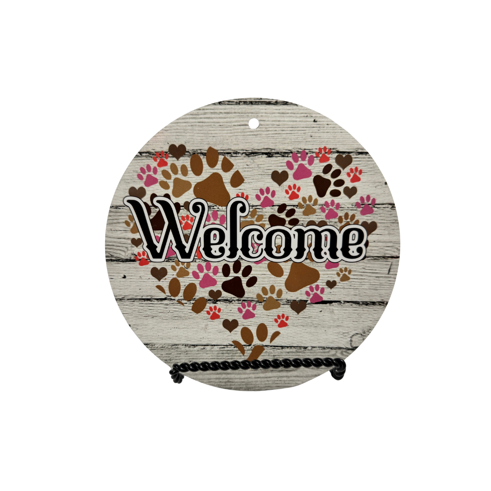 Welcome - Pet - 6" Metal Sign