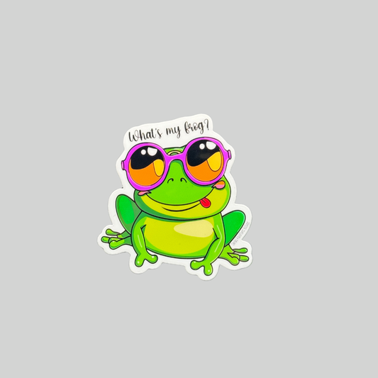 What's My Frog Sticker