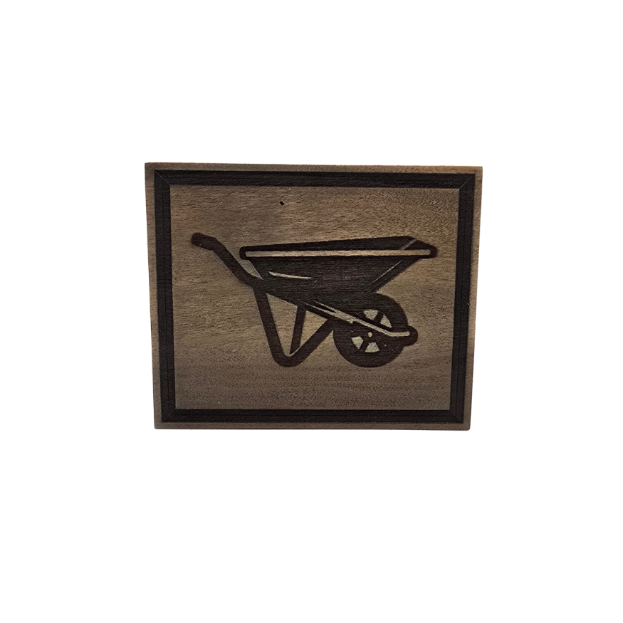 Small Laser Engraved Wood Block — Decorative Shelf Art — Multiple Designs Available
