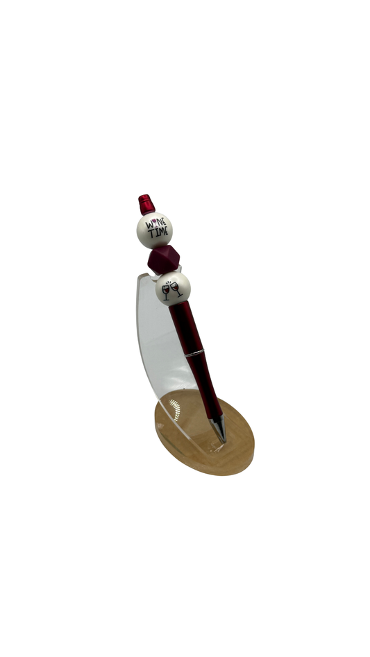 Wine Time - Beaded Pen