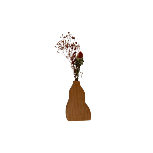 Wood Flower Vase