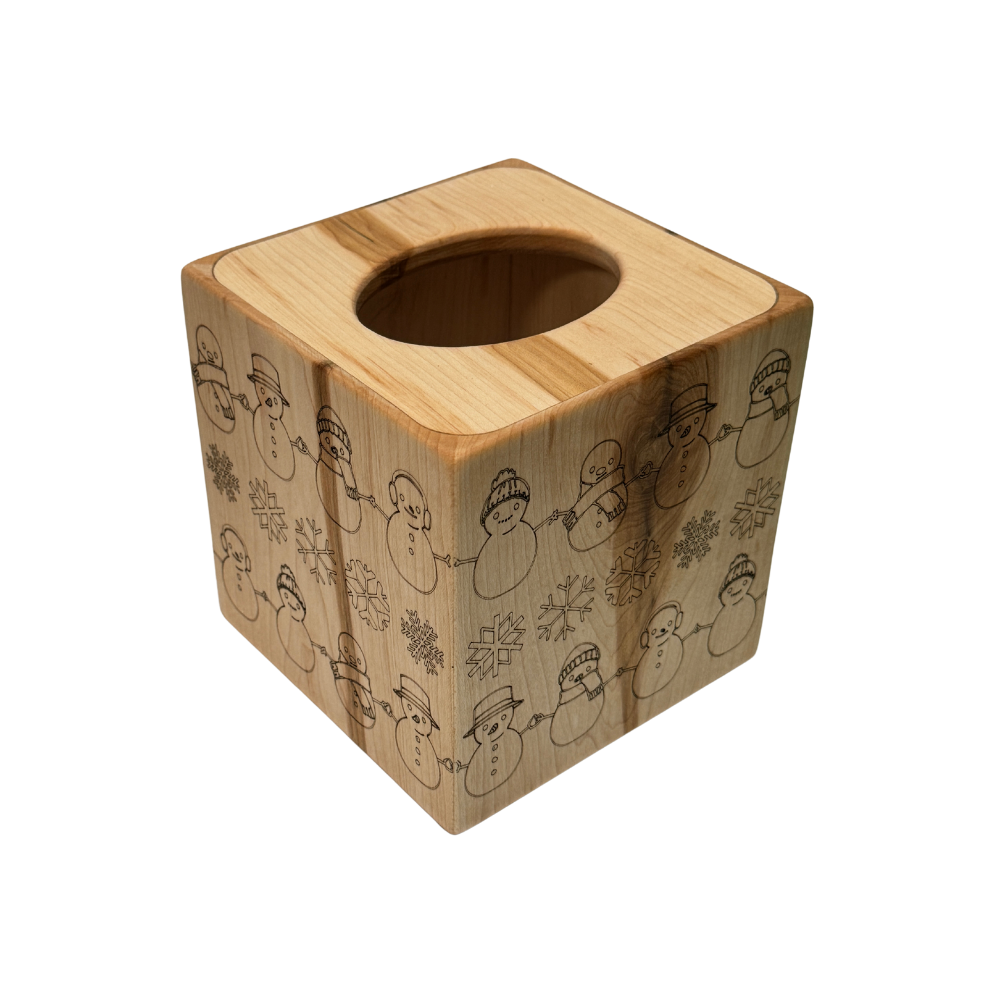 Seasonal Wooden Tissue Box