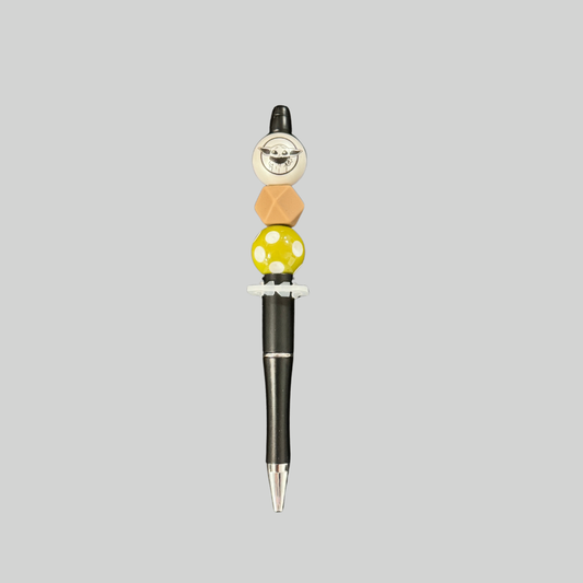 Yoda Beaded Writing Pen - With Bonus Refill - Multiple Designs Available