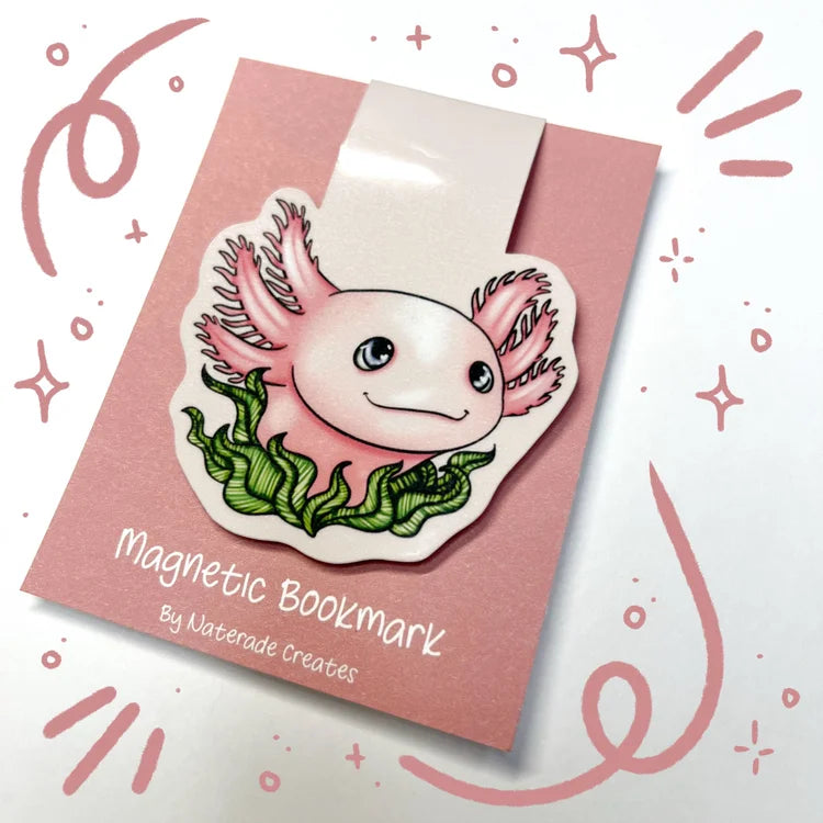 Magnetic Bookmark - Axolotl