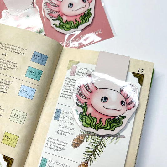 Magnetic Bookmark - Axolotl