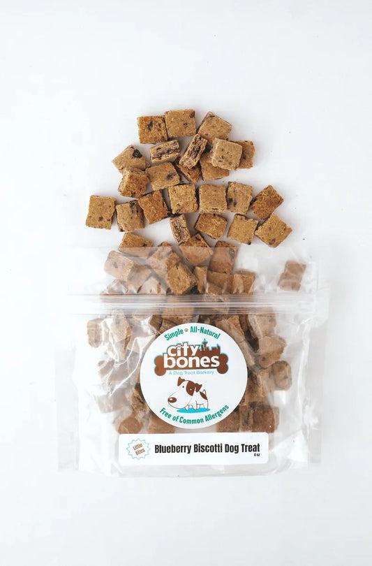 Blueberry Biscotti Dog Treats - Little Bites - Training Treats
