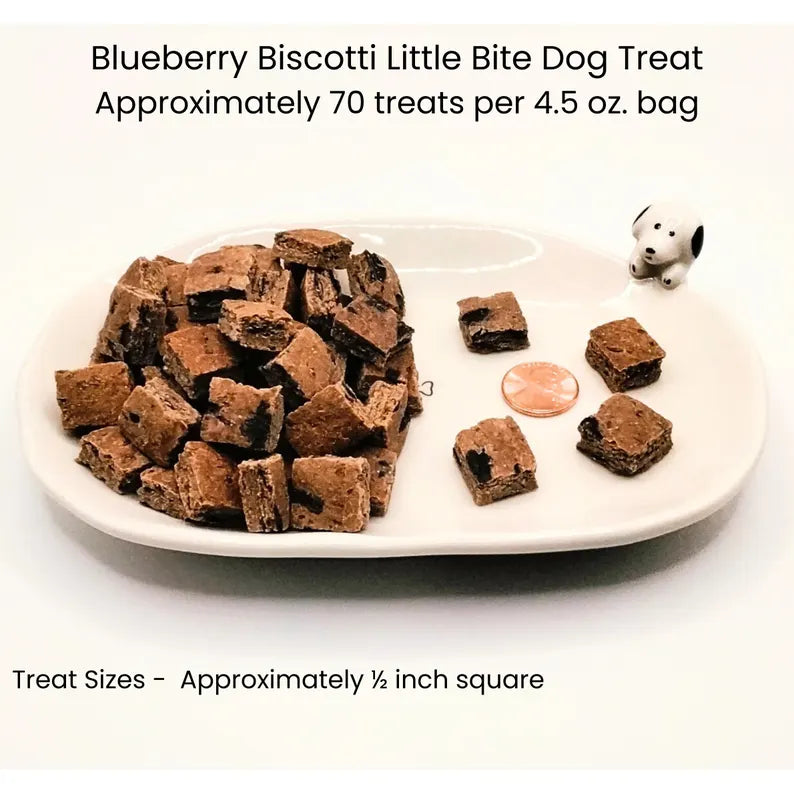 Blueberry Biscotti Dog Treats - Little Bites - Training Treats