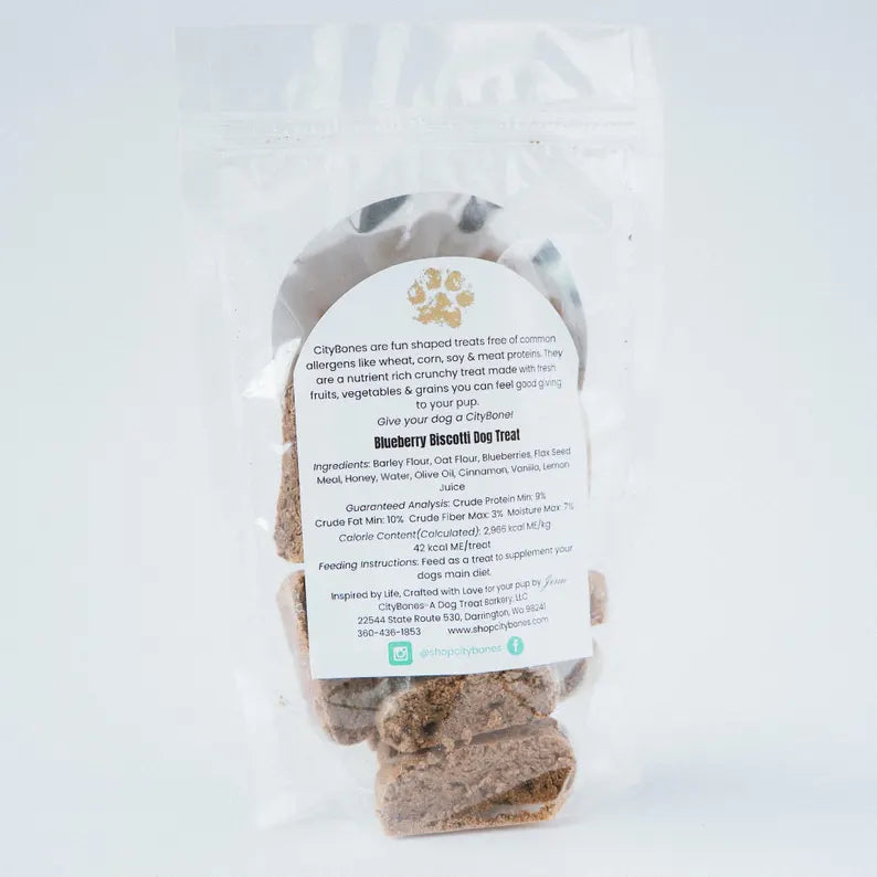 Blueberry Biscotti Dog Treats - Big Bites