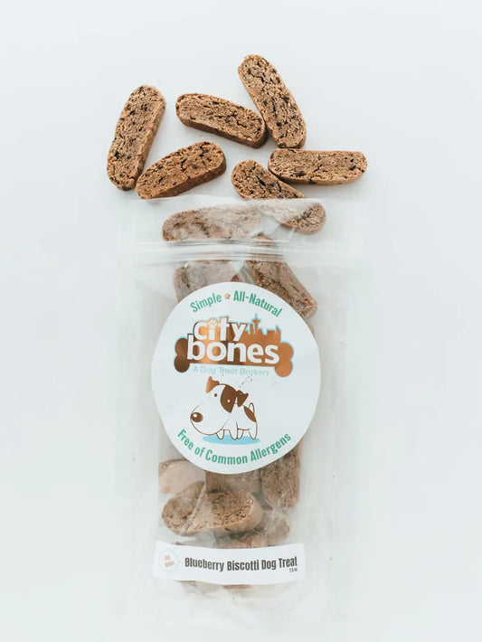 Blueberry Biscotti Dog Treats - Big Bites
