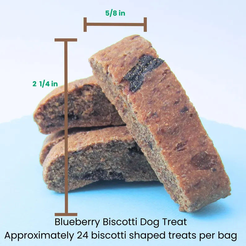 Blueberry Biscotti Dog Treats - Big Bites