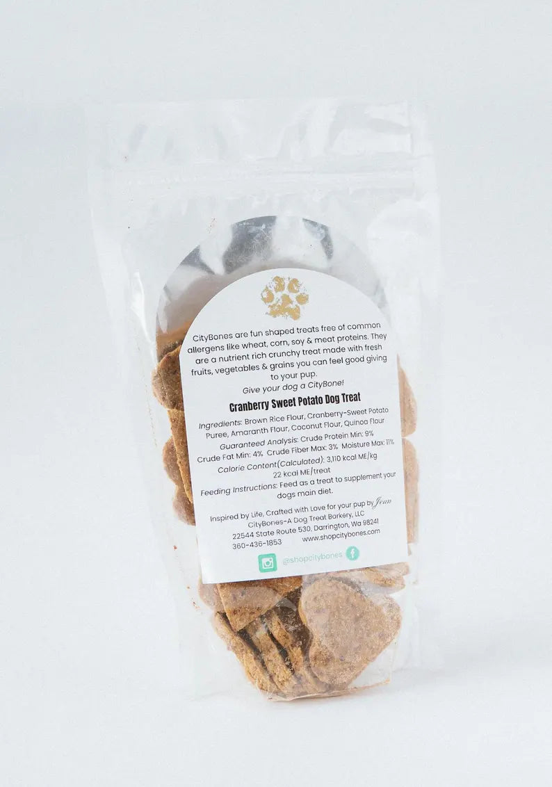 Cranberry Sweet Potato Dog Treats - Big Bites