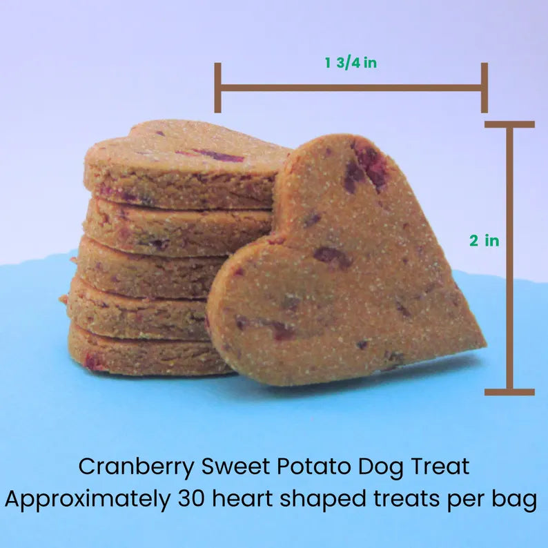 Cranberry Sweet Potato Dog Treats - Big Bites