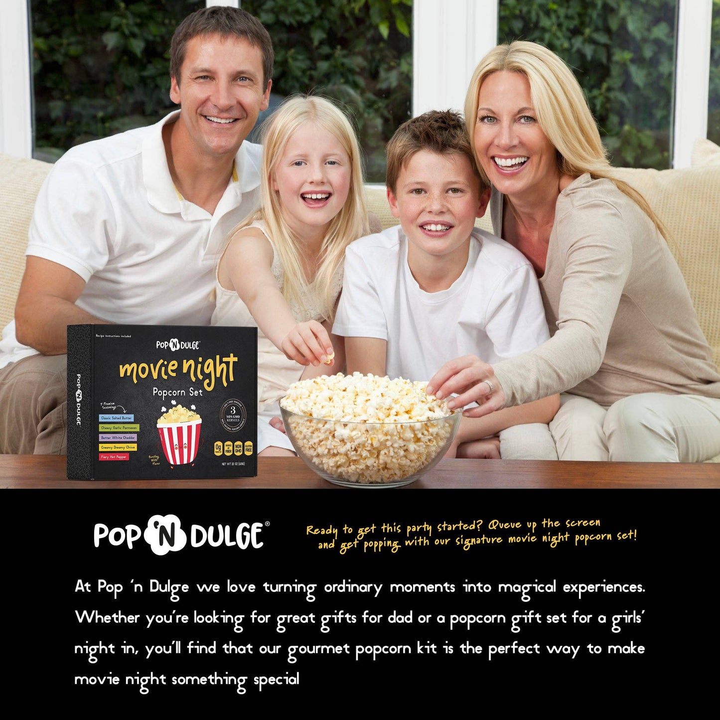 Movie Night Gift Basket Popcorn Gift Set