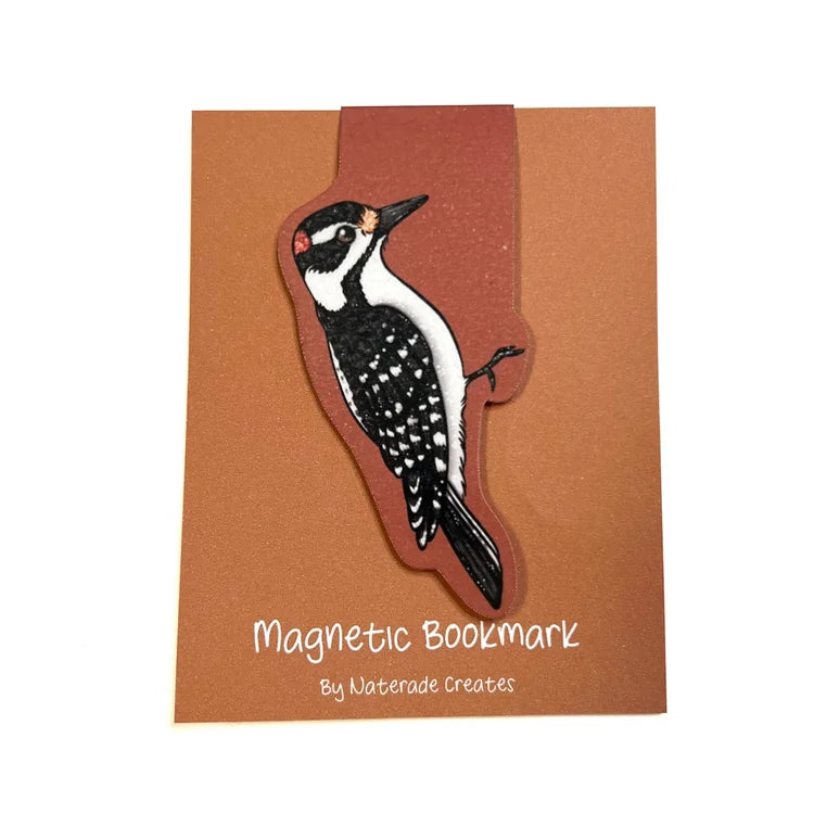 Magnetic Bookmark - Hairy Woodpecker