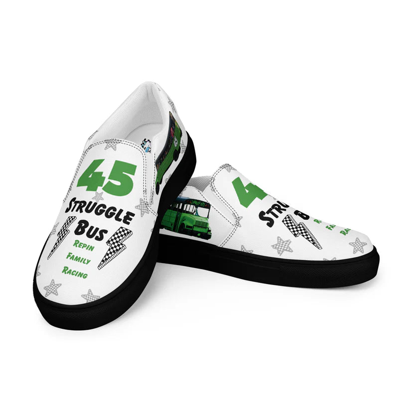Custom Womens Race Team Slip-On Canvas Shoes
