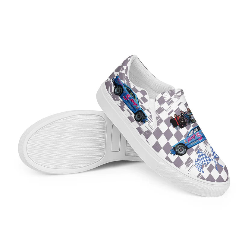 Custom Womens Race Team Slip-On Canvas Shoes