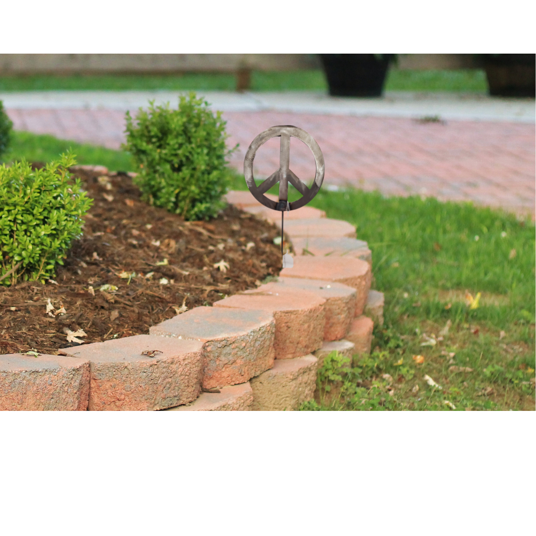 Peace Sign Garden Stake