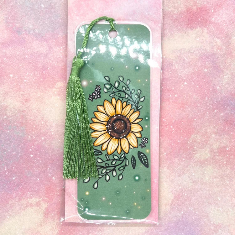 Sunflower and Tassel Bookmark