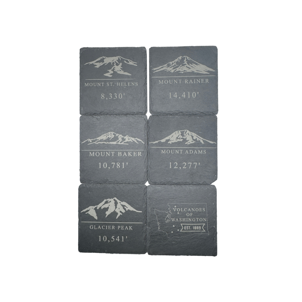 Volcanoes of WA Stone Coaster Set